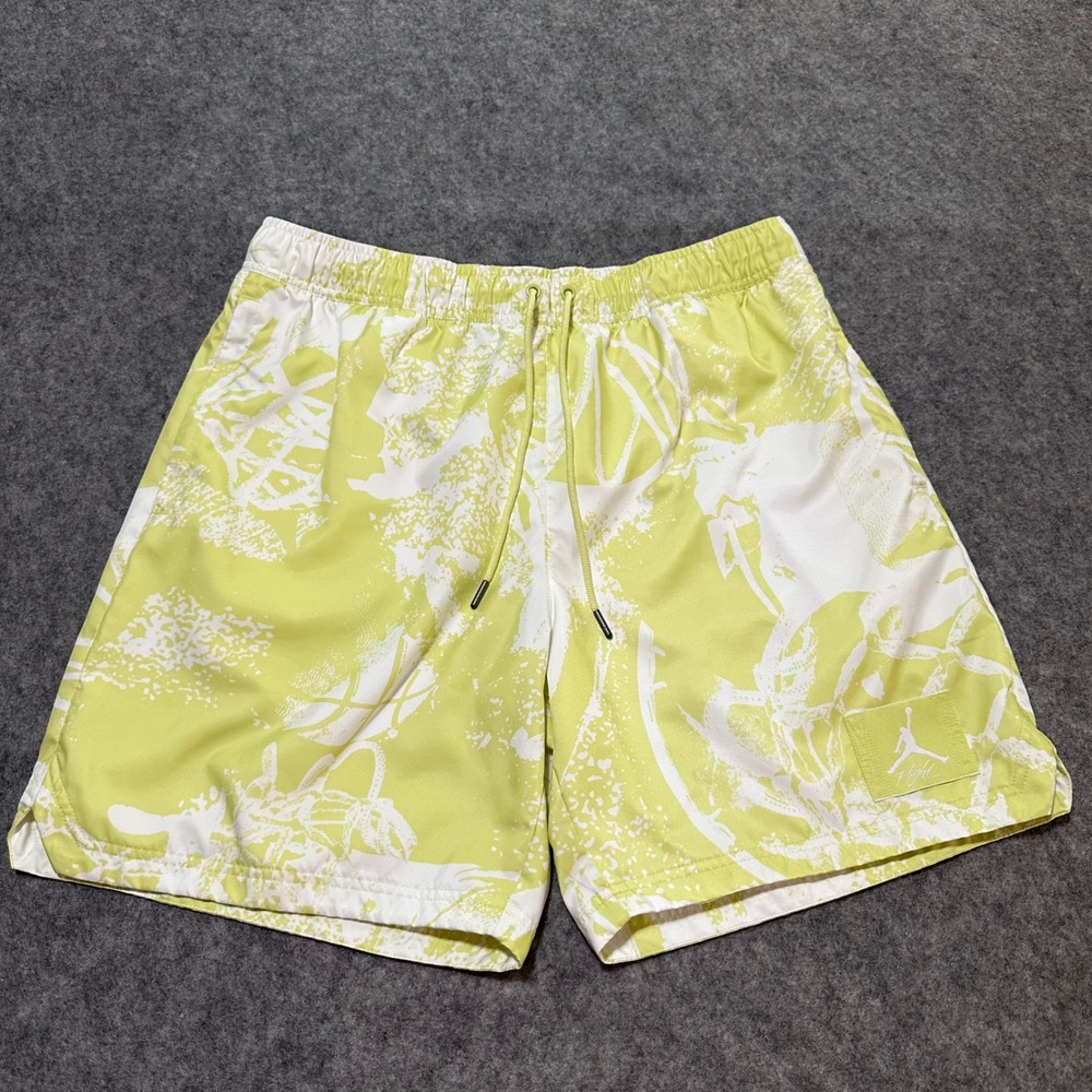 Jordan Flight Poolside Shorts Mens L Limelight Beach Streetwear Basketball